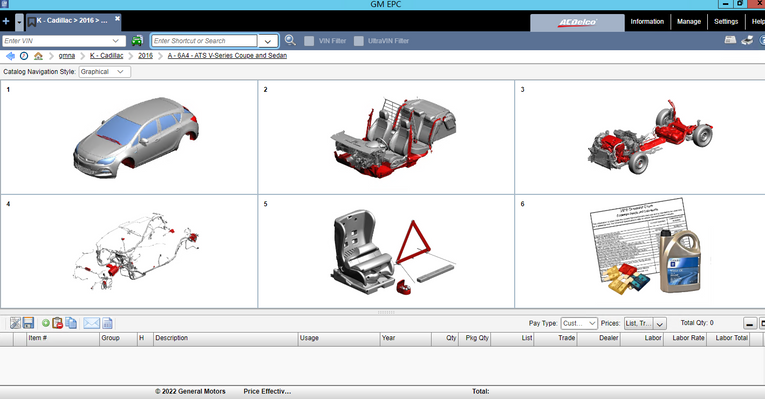 General Motors North America GM NA 2024 Parts Catalog