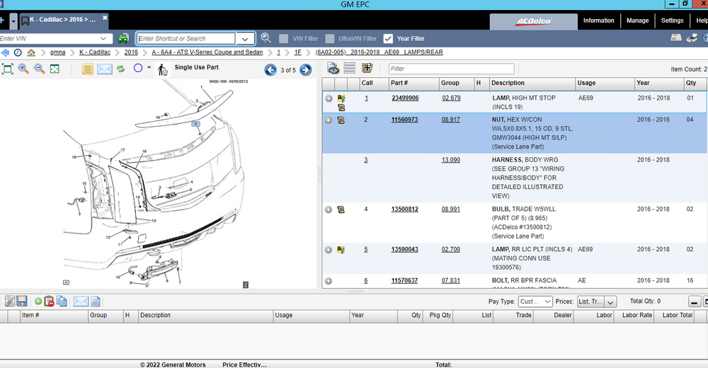 General Motors North America GM NA 2024 Parts Catalog