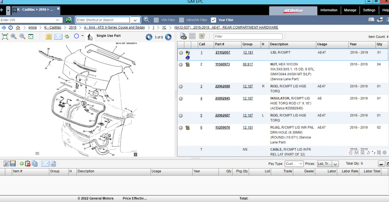 General Motors North America GM NA 2024 Parts Catalog