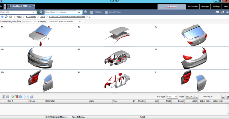 General Motors North America GM NA 2024 Parts Catalog