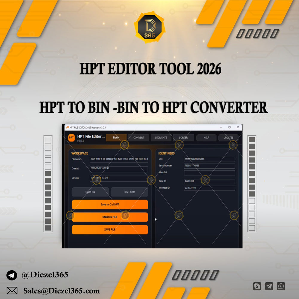 HPT EDITOR TOOL 2026 - HPT TO BIN -BIN TO HPT CONVERTER