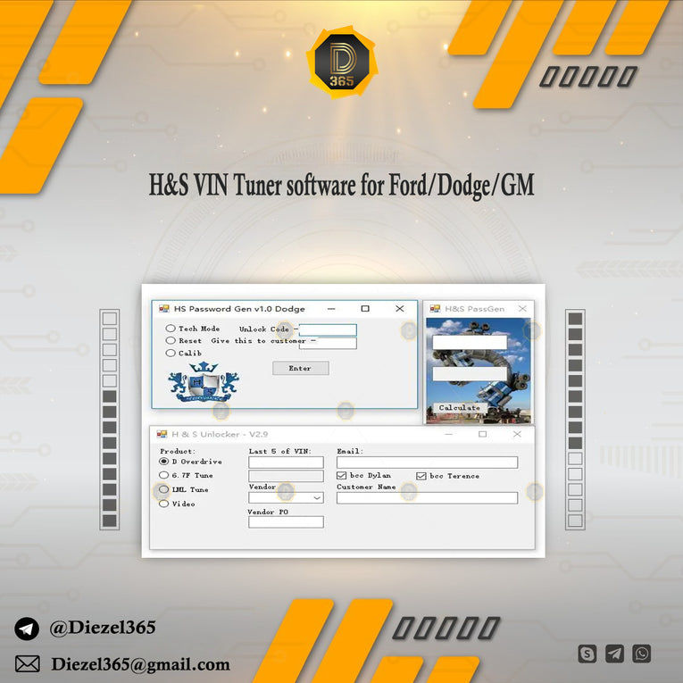 H&S VIN Tuner software for Ford/Dodge/GM Unlocking