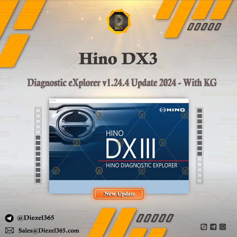 Hino DX3 Diagnostic explorer v1.24.4 Update 2024 - With KG