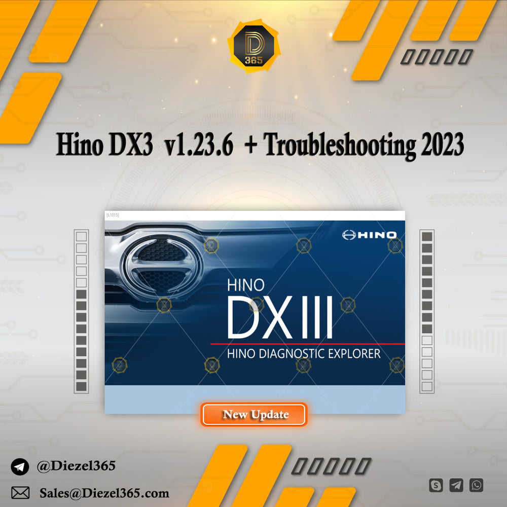 Hino DX3 Diagnostic eXplorer v1.23.6 Update 07.2023 + Troubleshooting Database