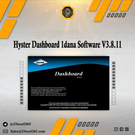 Hyster Dashboard 1dana Software V3.8.11 Diezel365