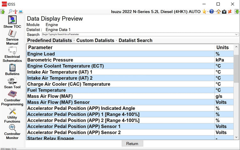 ISUZU US-IDSS DIAGNOSTIC SERVICE SYSTEM 2024