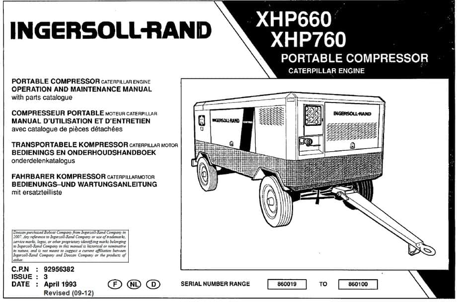 Doosan Ingersoll Rand Parts Manual PDF