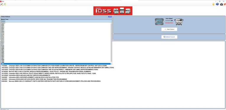 ISUZU US-IDSS DIAGNOSTIC SERVICE SYSTEM 2024