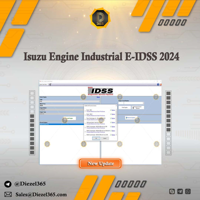 Isuzu Engine Industrial E-IDSS 2024 Service System Diagnostic + Unlock KG