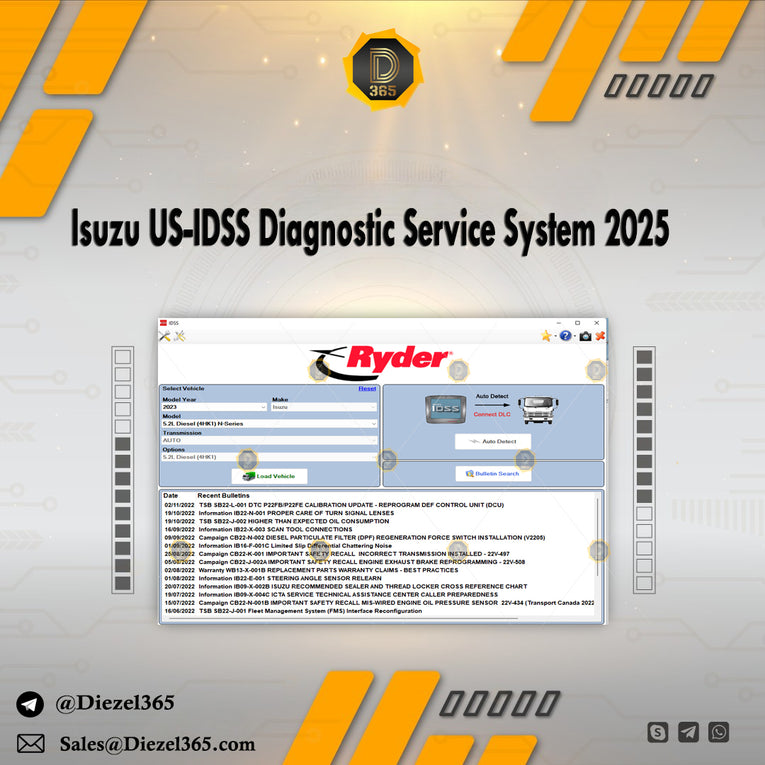 Isuzu US-IDSS Diagnostic Service System 2025