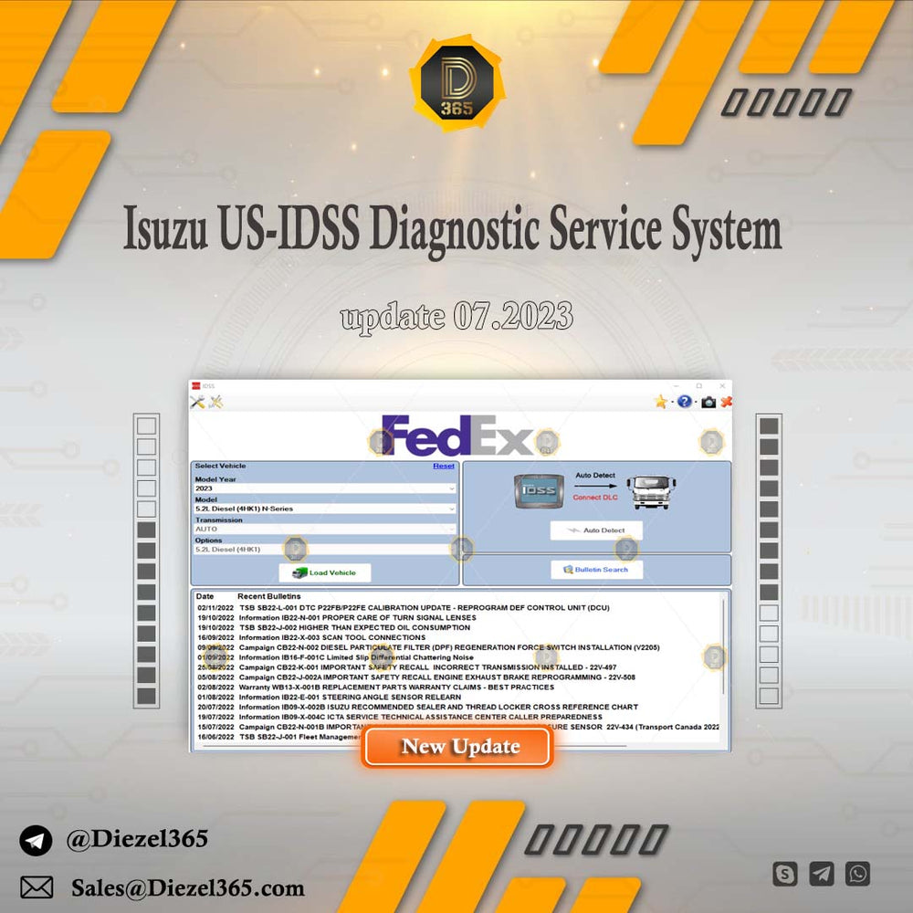 Isuzu US-IDSS Diagnostic Service System update 07.2023