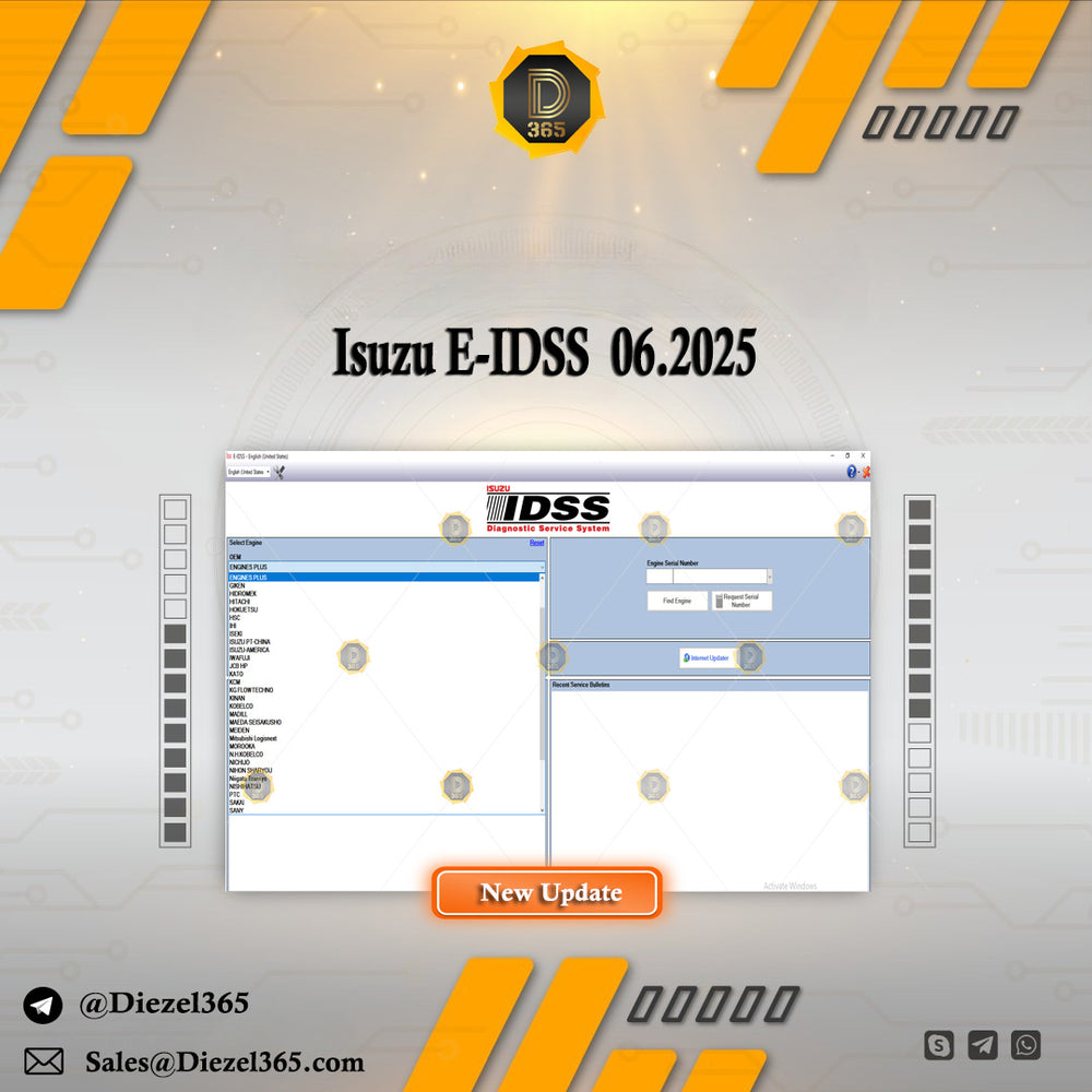 Isuzu E-IDSS Diagnostic Service System 2025