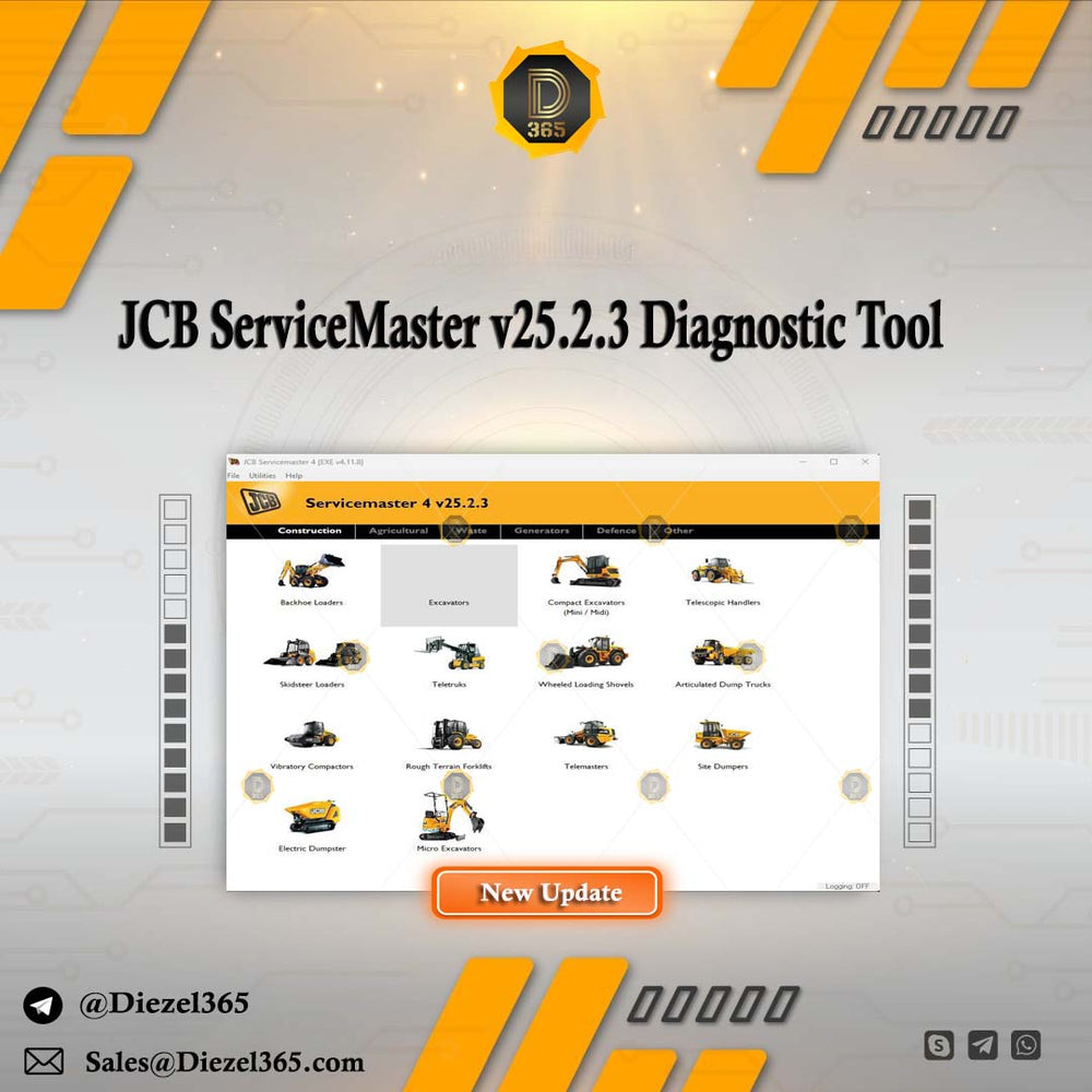 JCB ServiceMaster v25.2.3 Diagnostic Tool