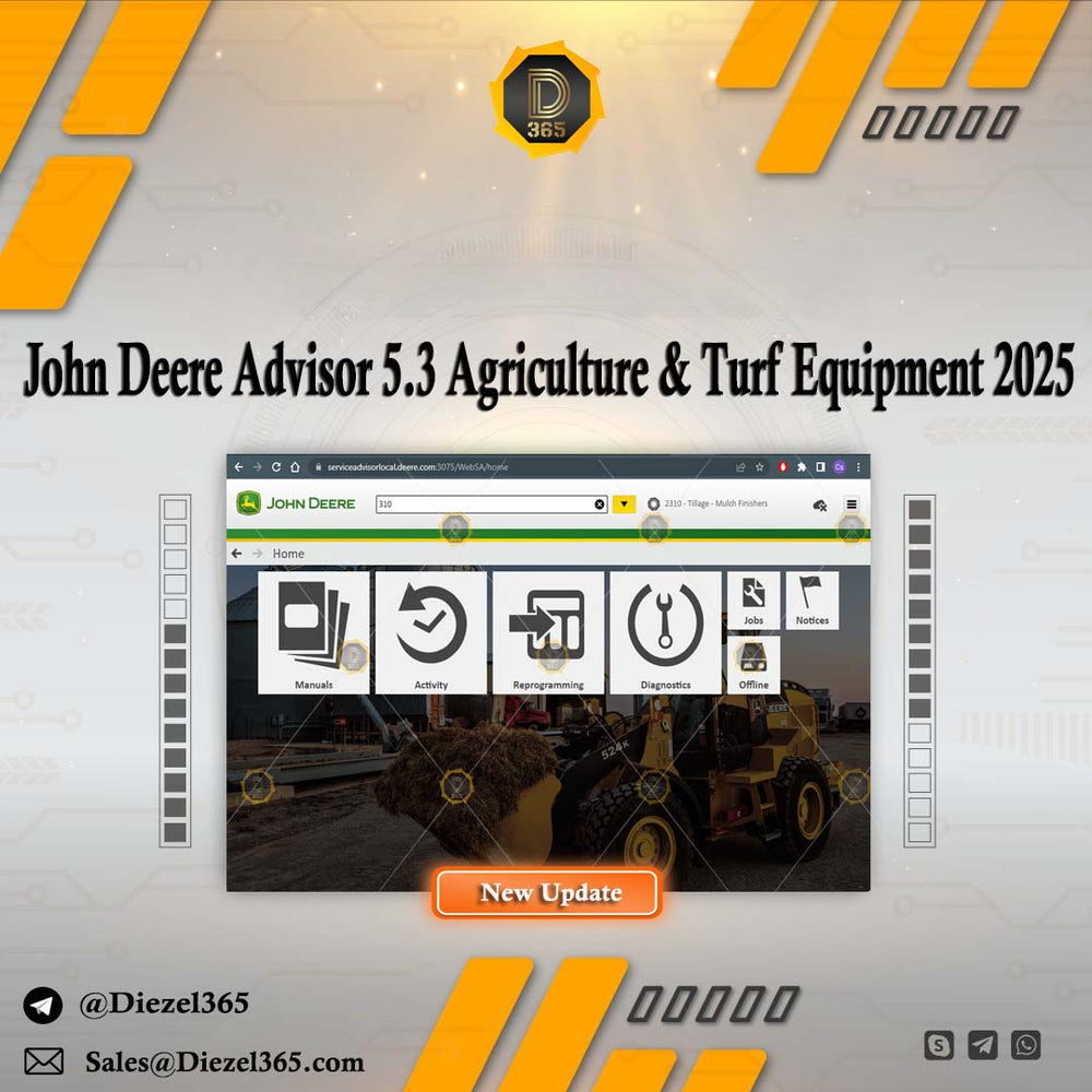 John Deere Service Advisor 5.3 Agriculture & Turf Equipment 2025 (ENG/SP)