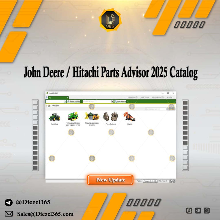 John Deere / Hitachi Parts Advisor 2025 Spare Parts Catalog