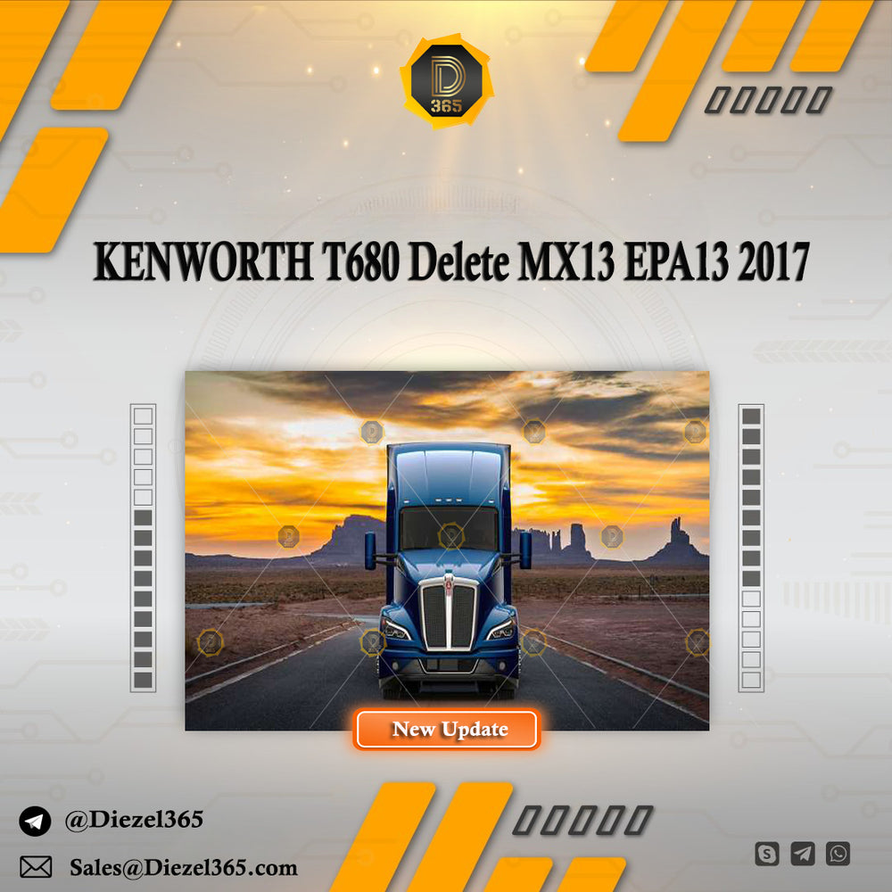 KENWORTH T680 Delete MX13 EPA13 2017 Bin file For Magic Tuner