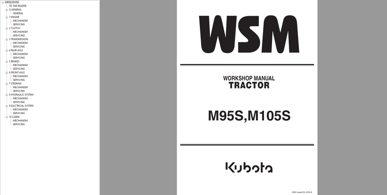 Kubota & Krone Agricultural Machinery Technical Information - Workshop Manual, Parts Manual, Service Information