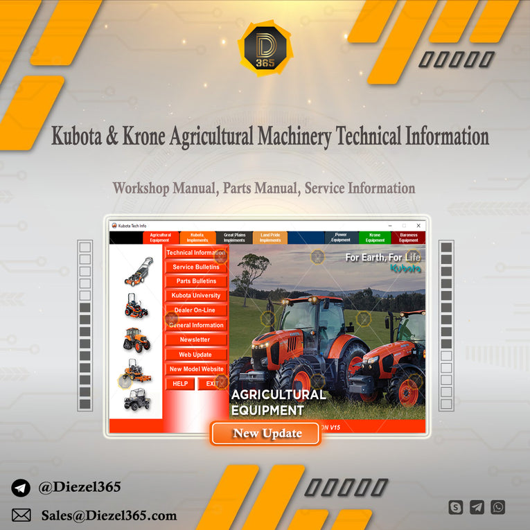 Kubota & Krone Agricultural Machinery Technical Information - Workshop Manual, Parts Manual, Service Information