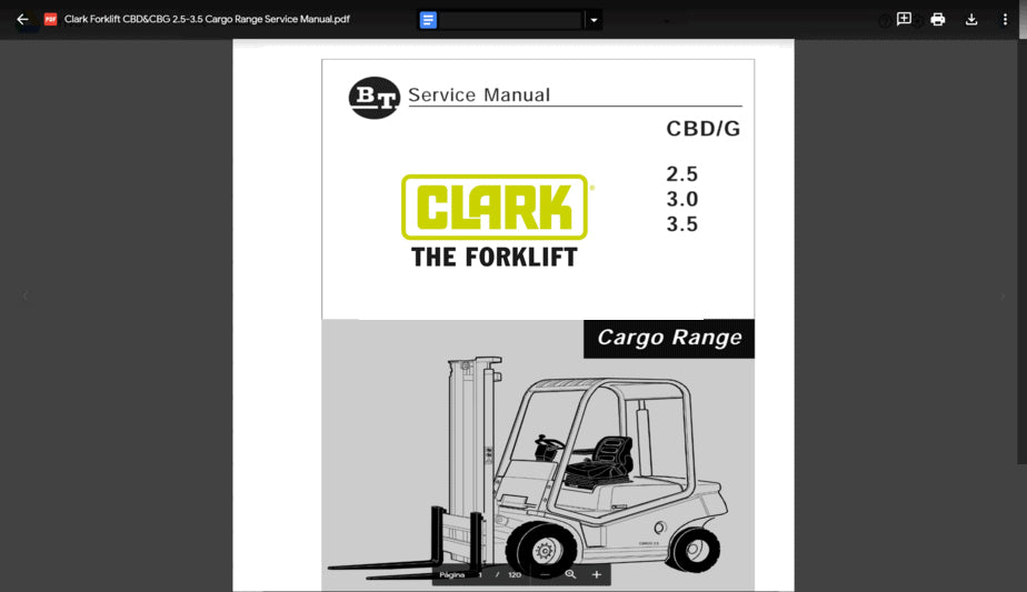 Clark Forklift Operator’s Manuals [11.2020] PDF