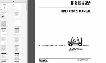 Clark Forklift Operator’s Manuals [11.2020] PDF Diezel365