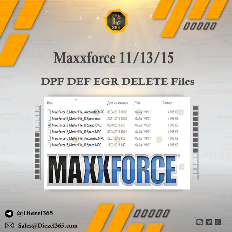 Maxxforce 11/13/15 DPF DEF EGR DELETE Files + Guide