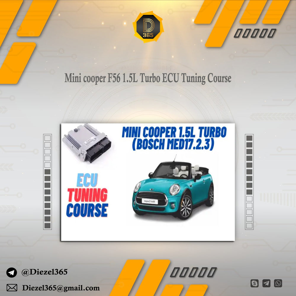 Mini cooper F56 1.5L Turbo ECU Tuning Course