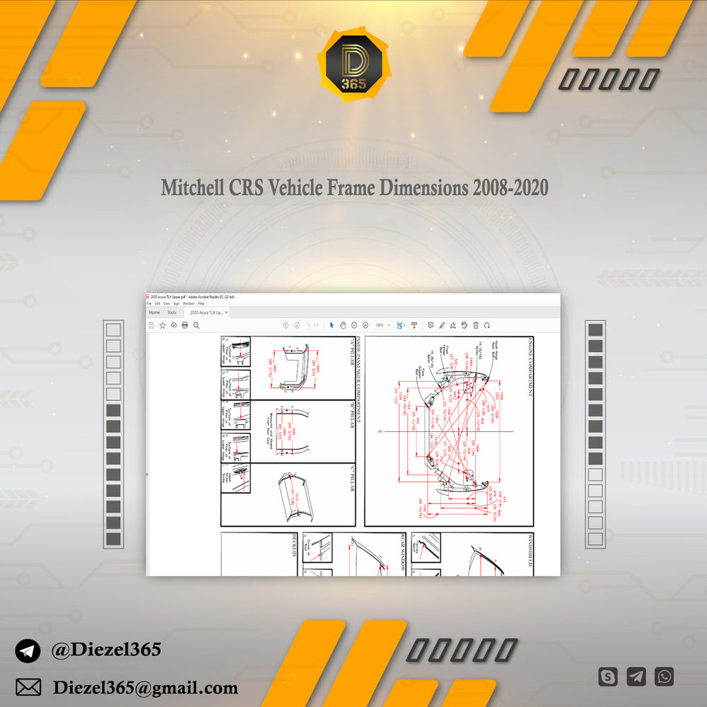 Mitchell CRS Vehicle Frame Dimensions 2008-2020