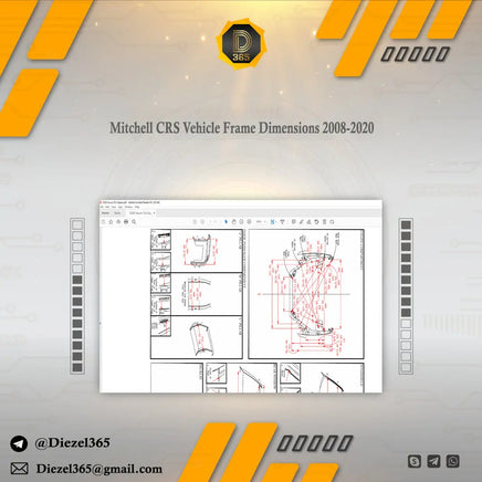 Mitchell CRS Vehicle Frame Dimensions 2008-2020 Diezel365