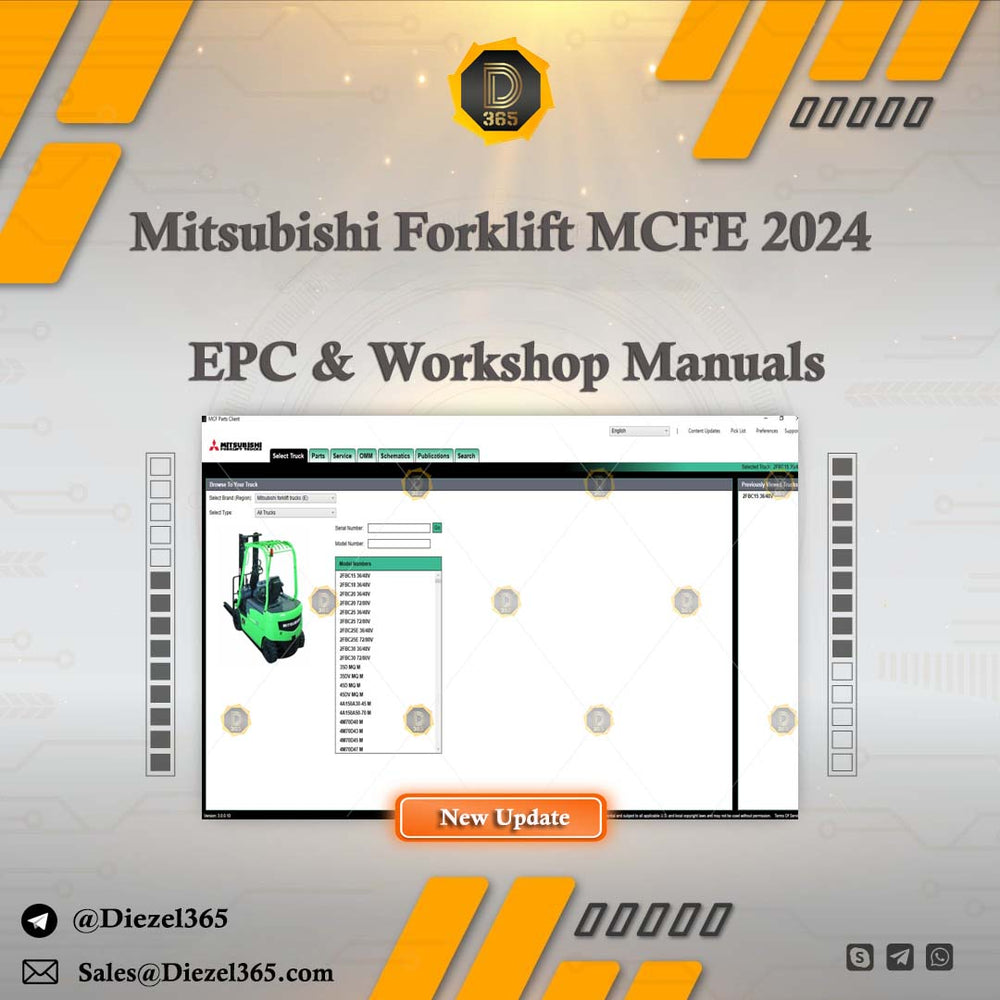 Mitsubishi Forklift MCFE 2024 EPC & Workshop Manuals