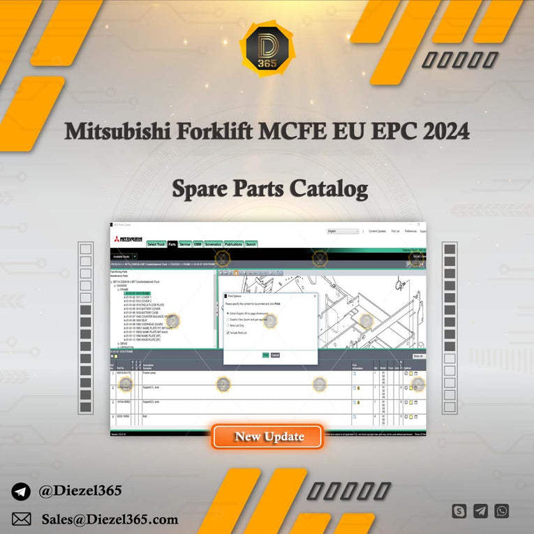 Mitsubishi Forklift MCFE EU EPC 2024 Spare Parts Catalog