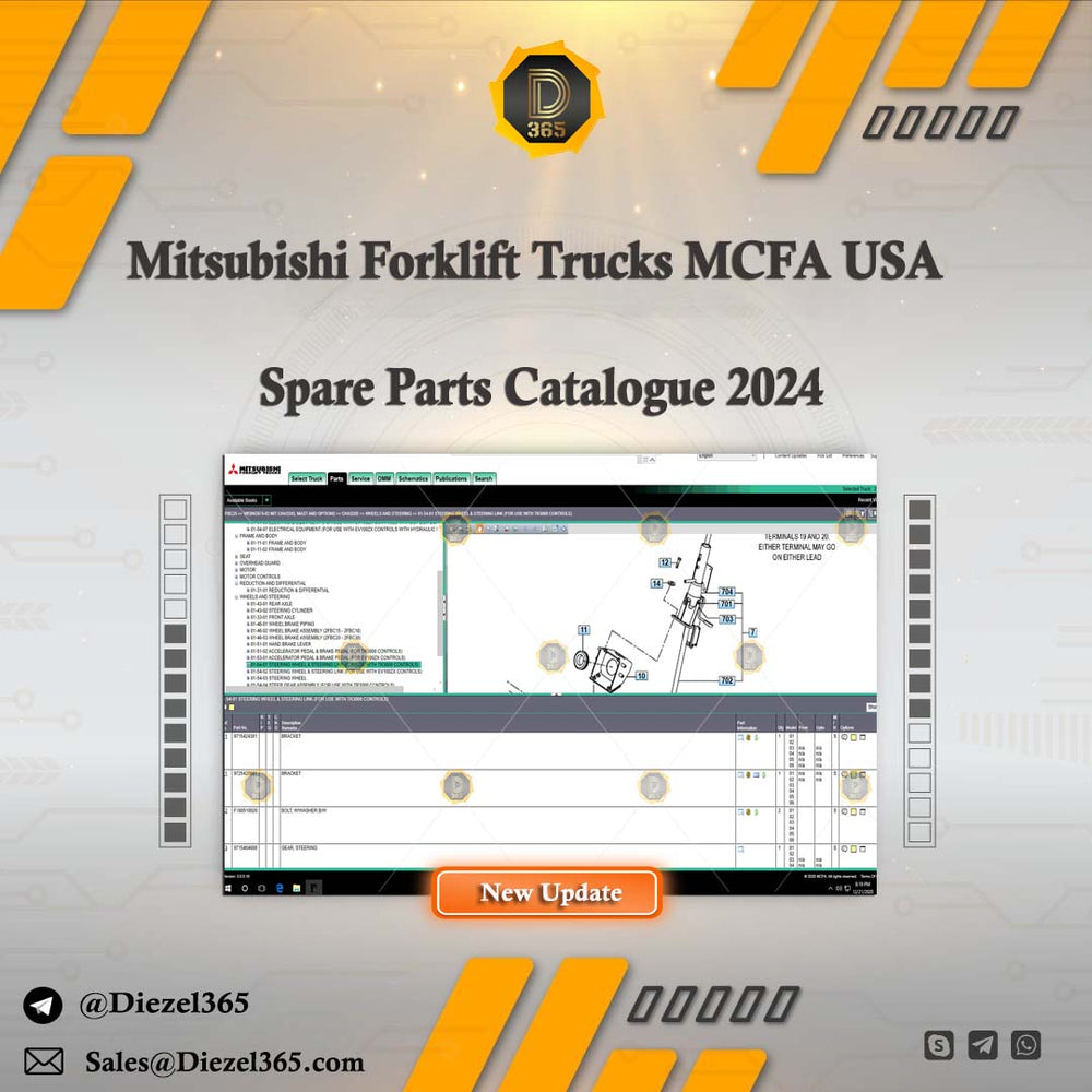 Mitsubishi Forklift Trucks MCFA USA 2024 Spare Parts Catalogue