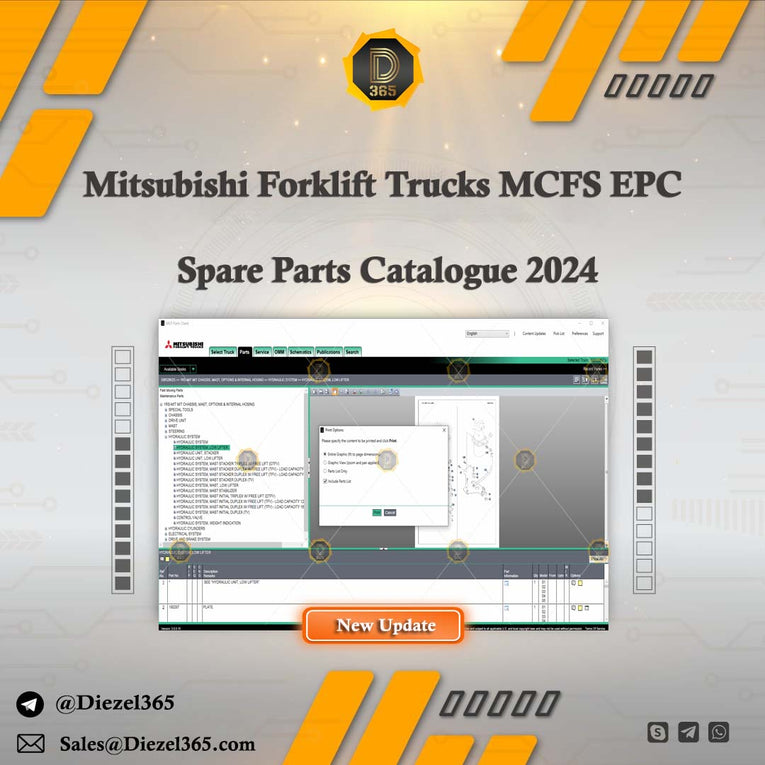 Mitsubishi Forklift Trucks MCFS EPC 2024 Spare Parts Catalogue