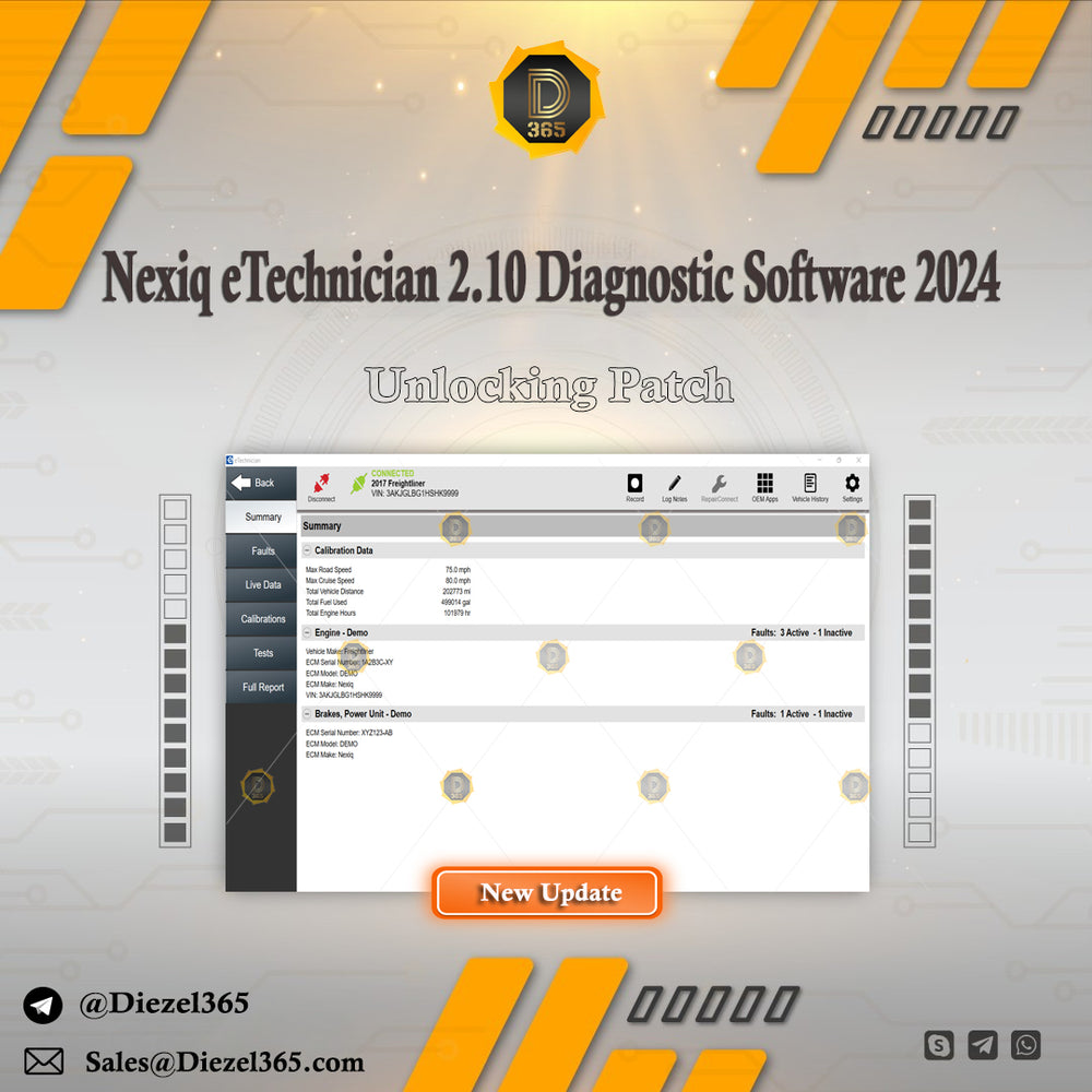 Nexiq eTechnician 2.10 Diagnostic Software 2024 + Unlocking Patch