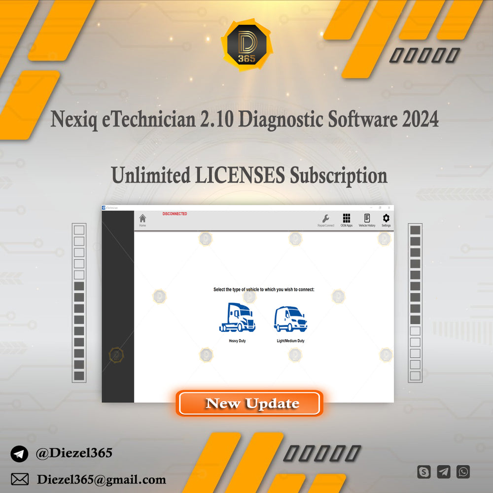 Nexiq eTechnician 2.10 Diagnostic Software 2024 + Unlimited LICENSES Subscription