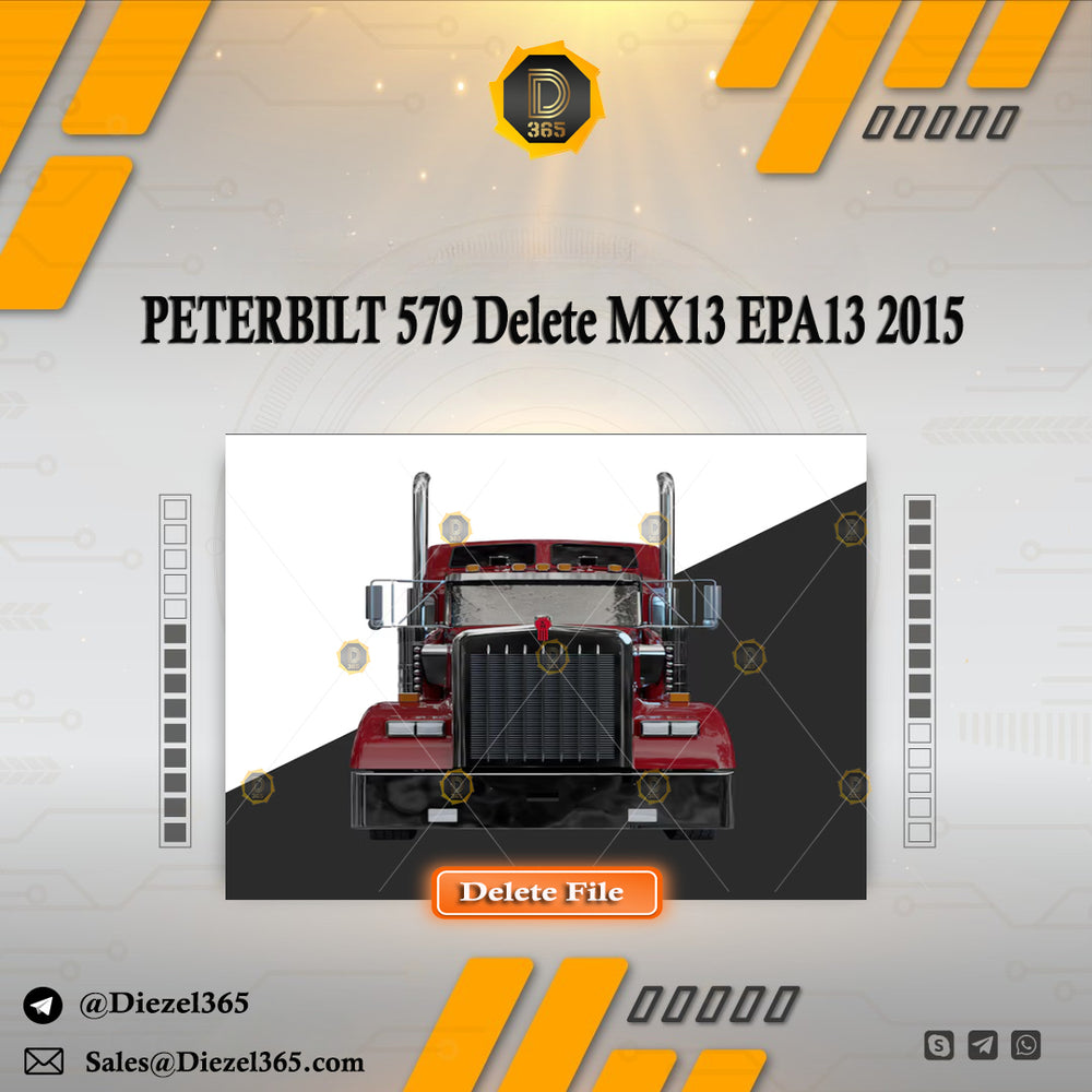 PETERBILT 579 Delete MX13 EPA13 2015 bin file for Magic Tuner