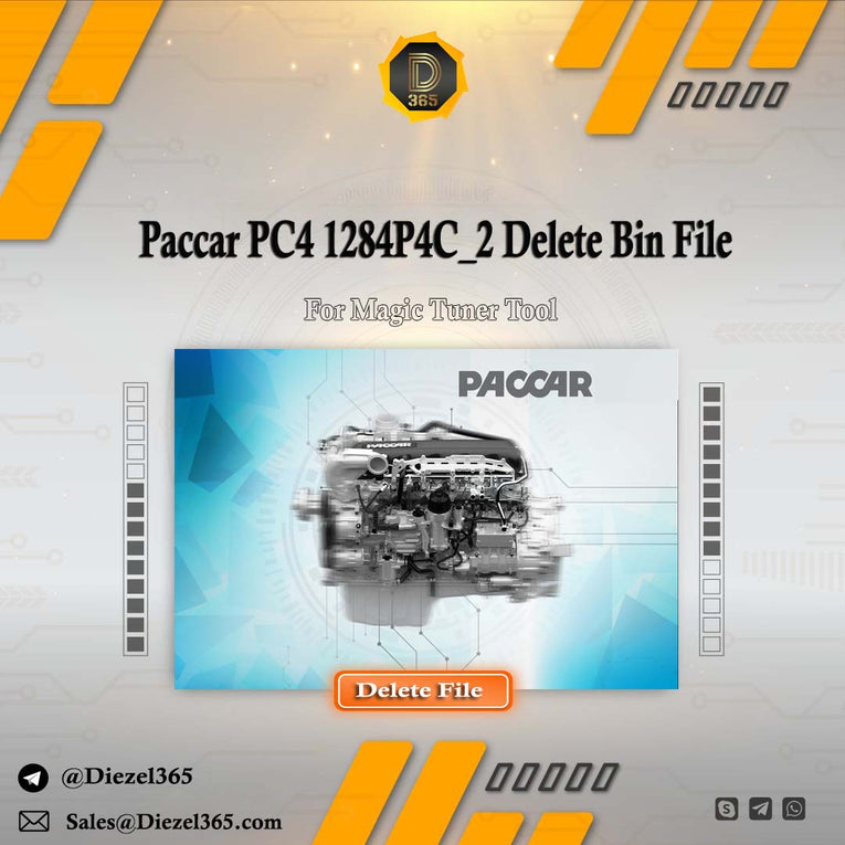 Paccar PC4 1284P4C_2 Delete Bin File for Magic Tuner Tool