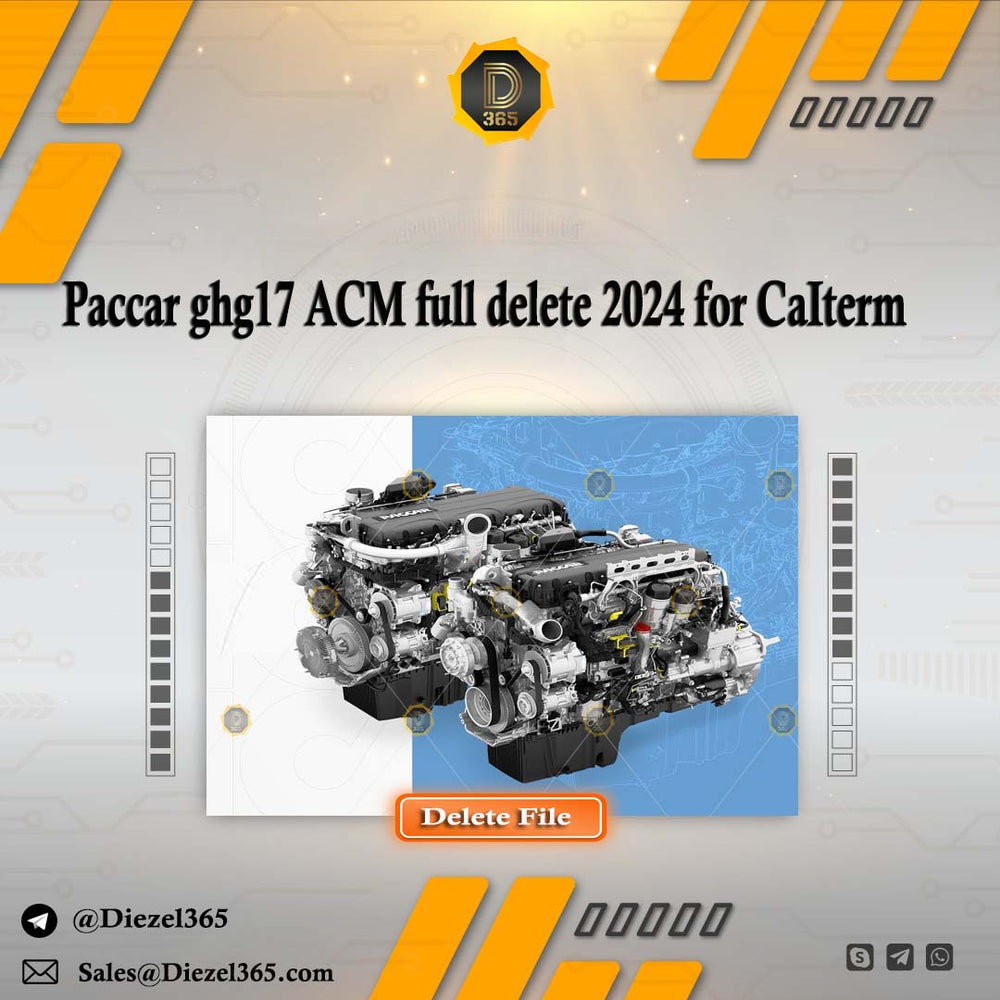 Paccar ghg17 ACM full delete 2024 for CaIterm + video guide