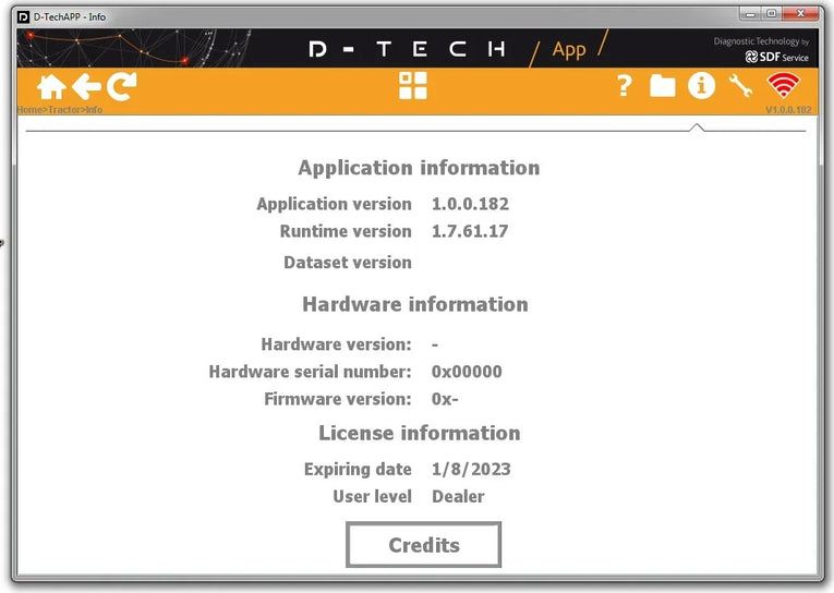 SDF D-Tech 1.0 Diagnostics Software