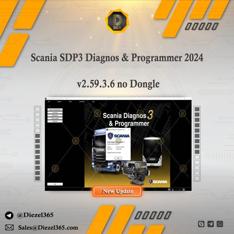 Scania SDP3 Diagnos & Programmer 2024 v2.59.3.6 no Dongle