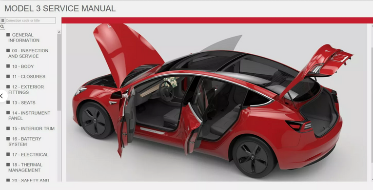 Tesla Model 3 2016-2020 Service Manual