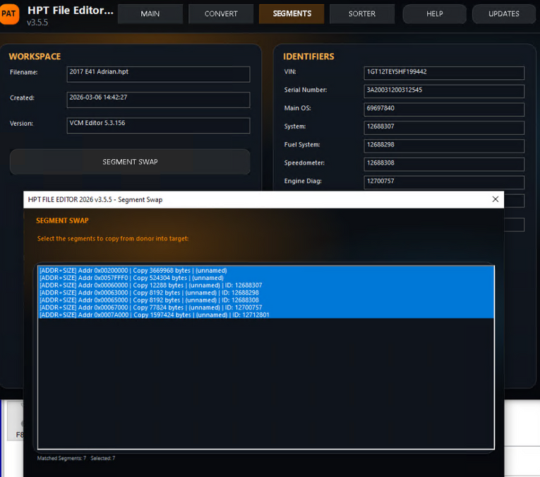 HPT EDITOR TOOL 2026 - HPT TO BIN -BIN TO HPT CONVERTER
