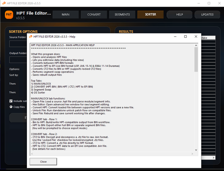 HPT EDITOR TOOL 2026 - HPT TO BIN -BIN TO HPT CONVERTER