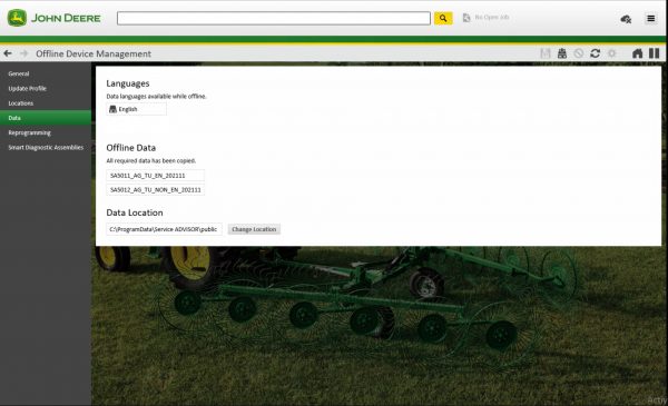 John Deere Service Advisor 5.4.44 Agriculture & Turf Equipment 09.2025