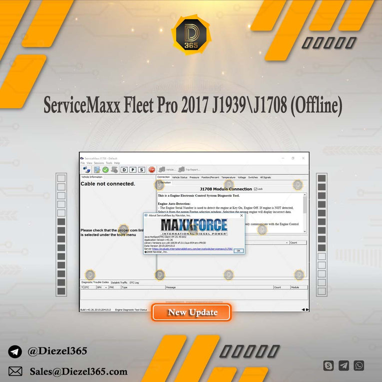 ServiceMaxx Fleet Pro 2017 J1939\J1708 (Offline)