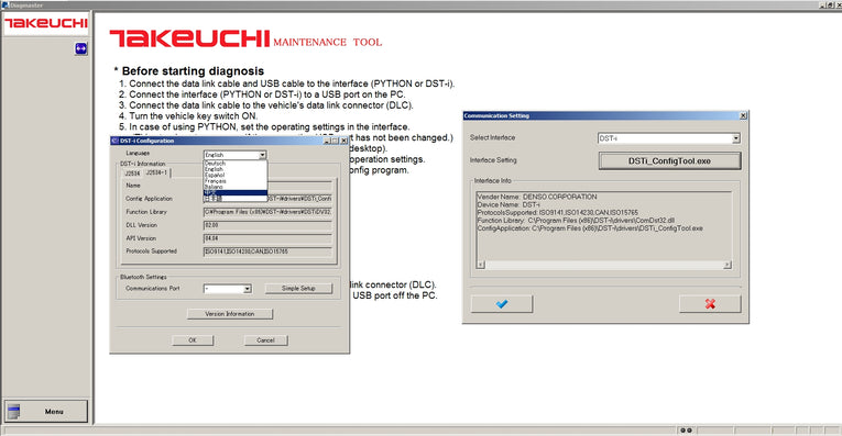 Takeuchi Diagmaster 4.1.0 Engine Service Tool Full