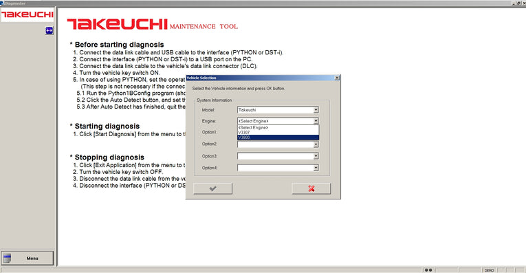 Takeuchi Diagmaster 4.1.0 Engine Service Tool Full