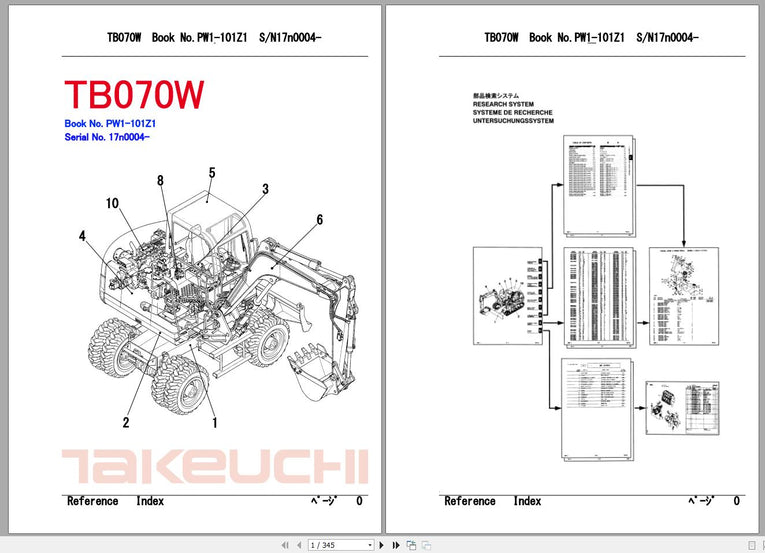 Takeuchi Full DVD 8,26GB Set Service Training, Service Manual, Operator, Part Manual