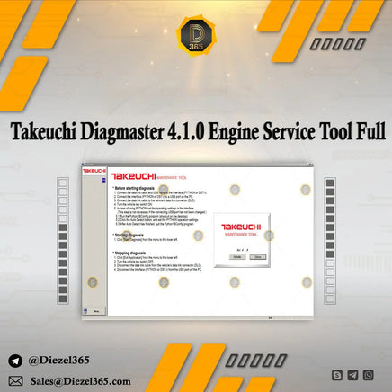 Takeuchi Diagmaster 4.1.0 Engine Service Tool Full Diezel365