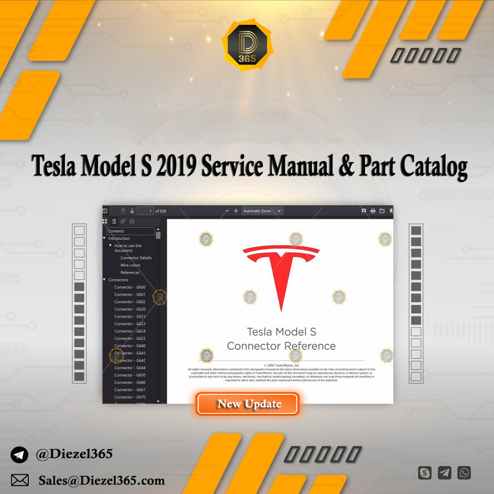 Tesla Model S 2012-2019 Service Manual & Part Catalog