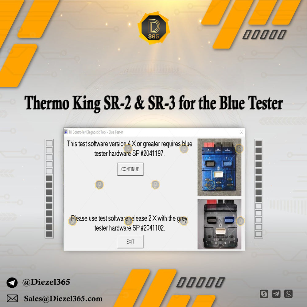 Thermo King SR-2 and SR-3 for the Blue Tester Diagnostic Tool Softwre v4.2.2